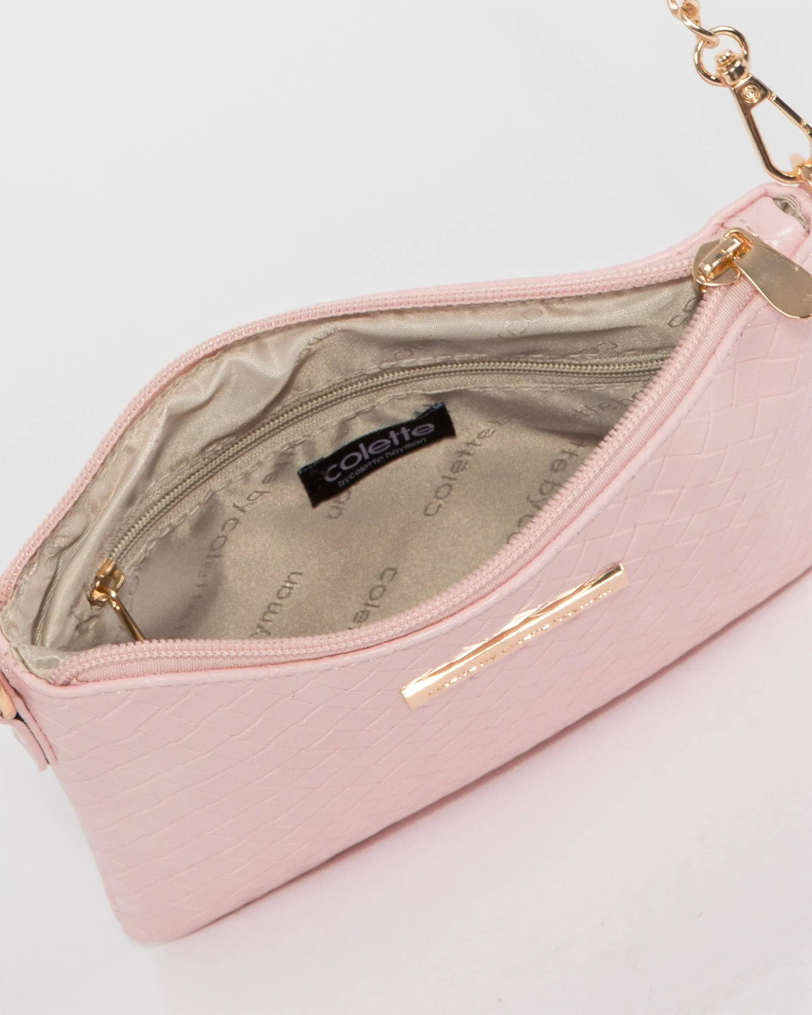 Pink Peta Wristlet Clutch Bag