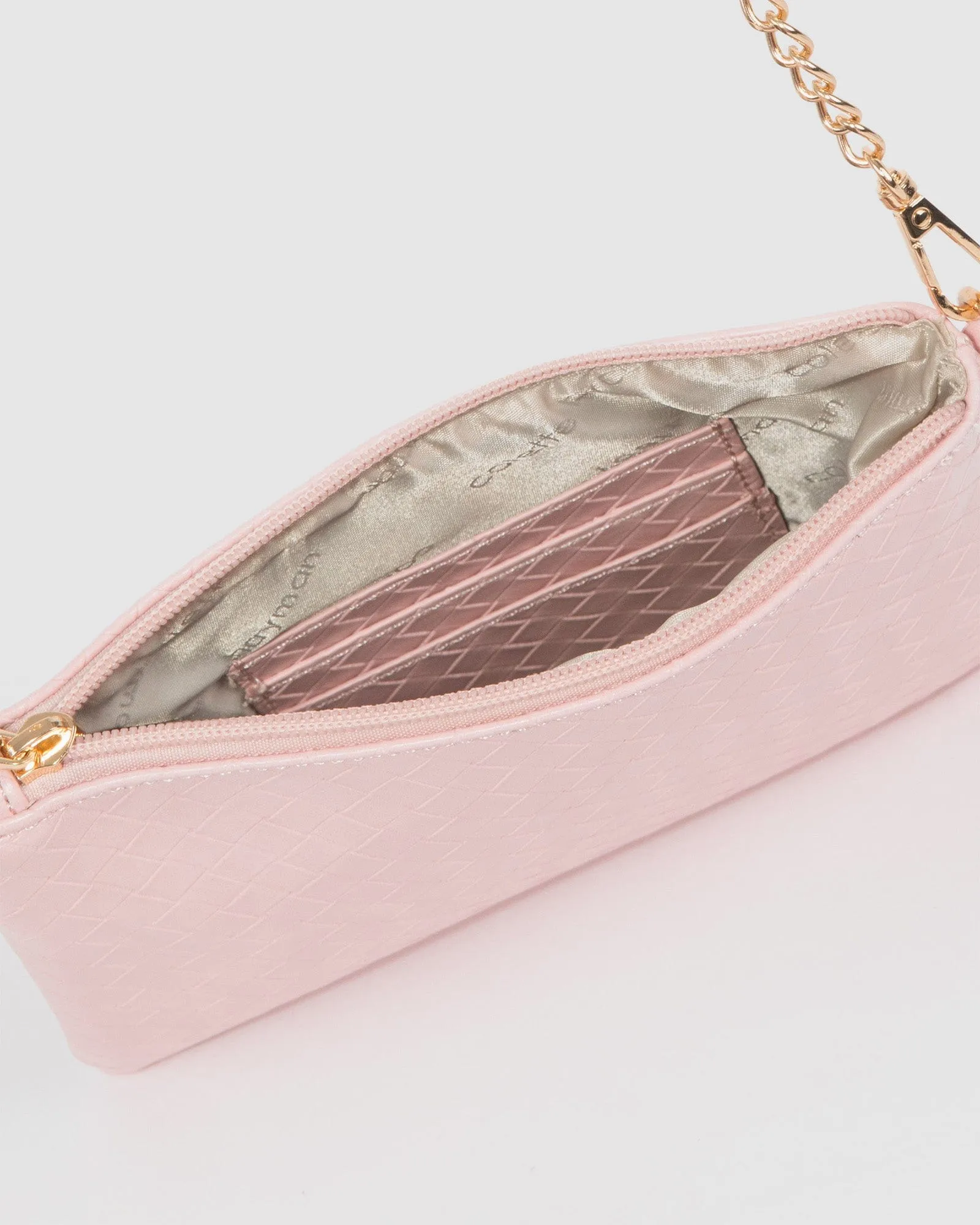 Pink Peta Wristlet Clutch Bag