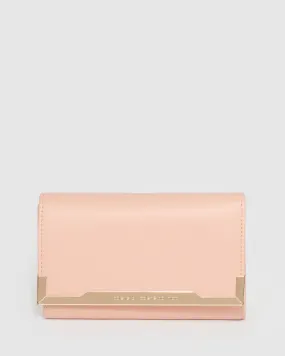 Pink Raziya Fold Over Clutch Bag