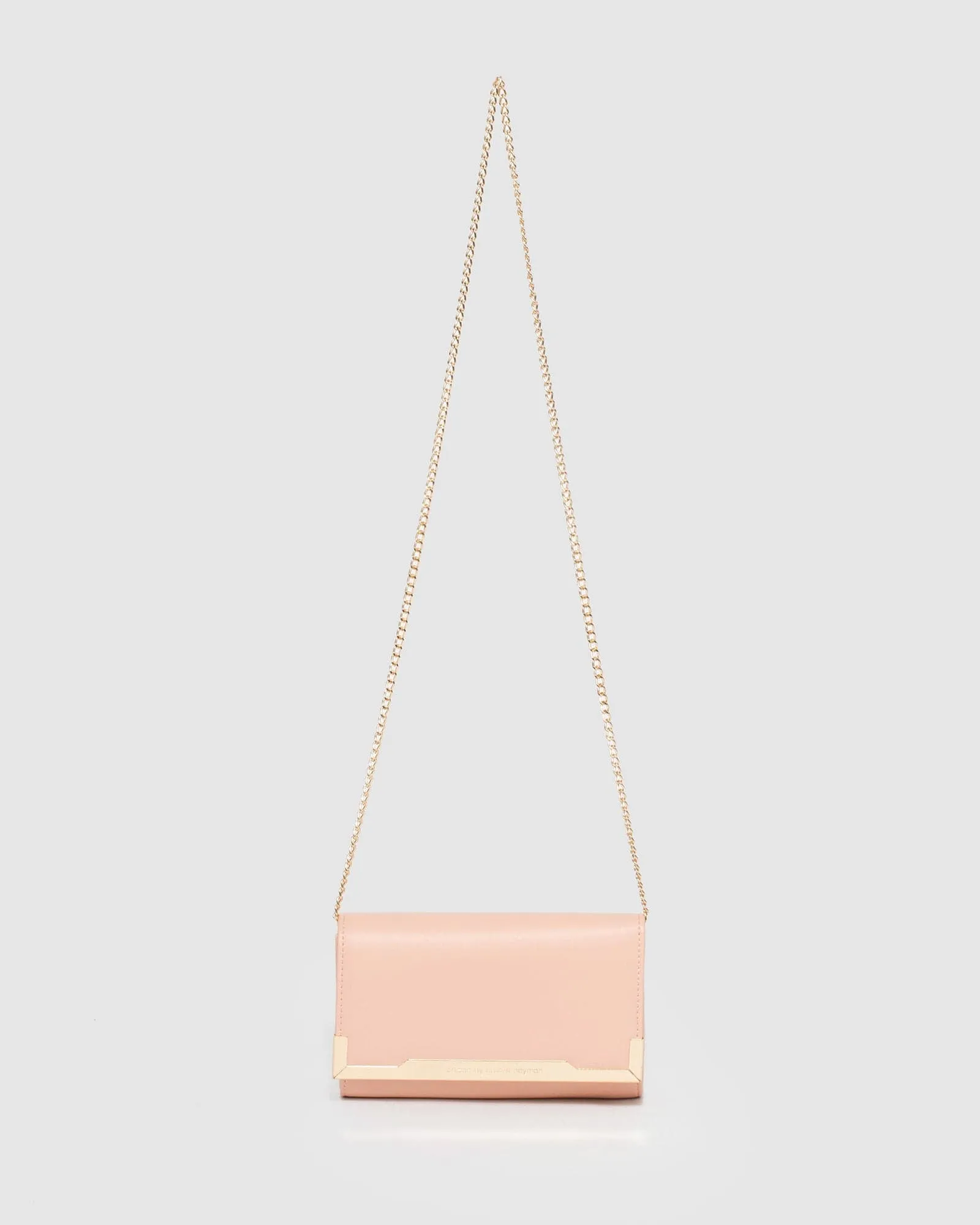 Pink Raziya Fold Over Clutch Bag