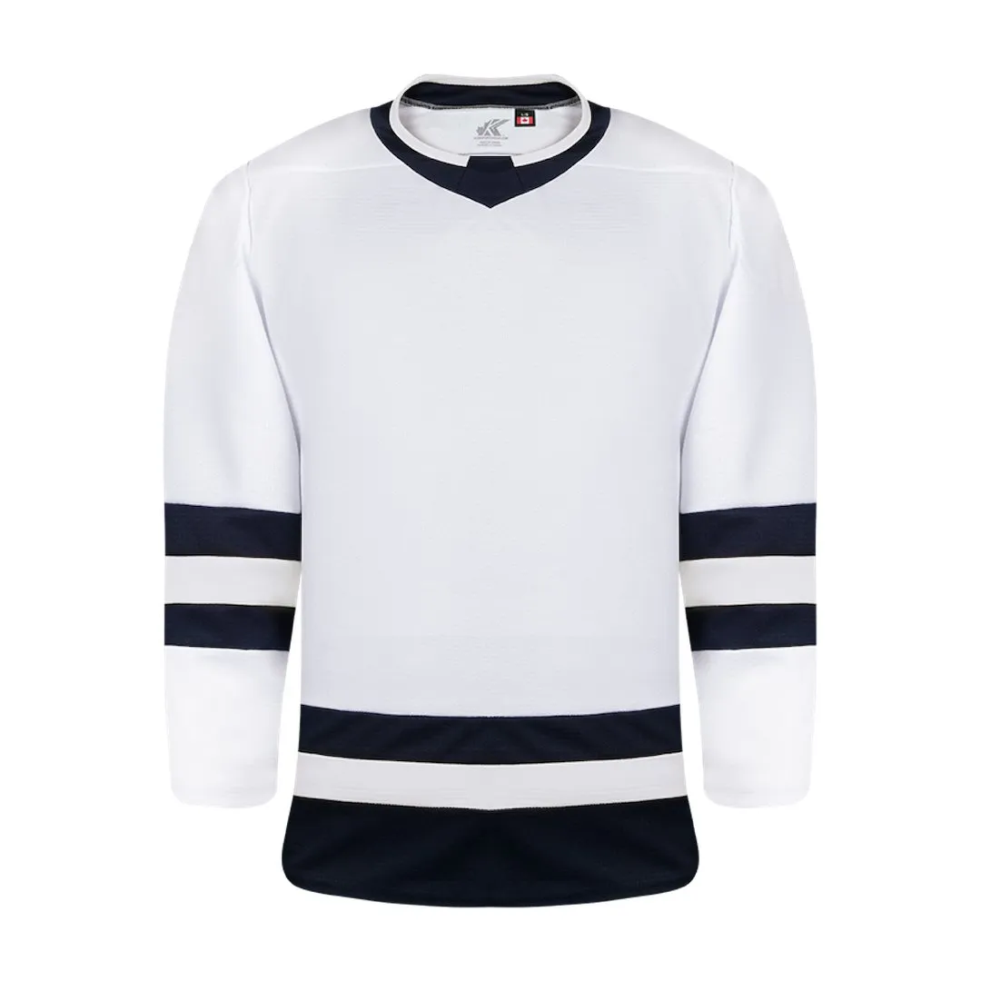 Premium League Hockey Jersey: White/Black