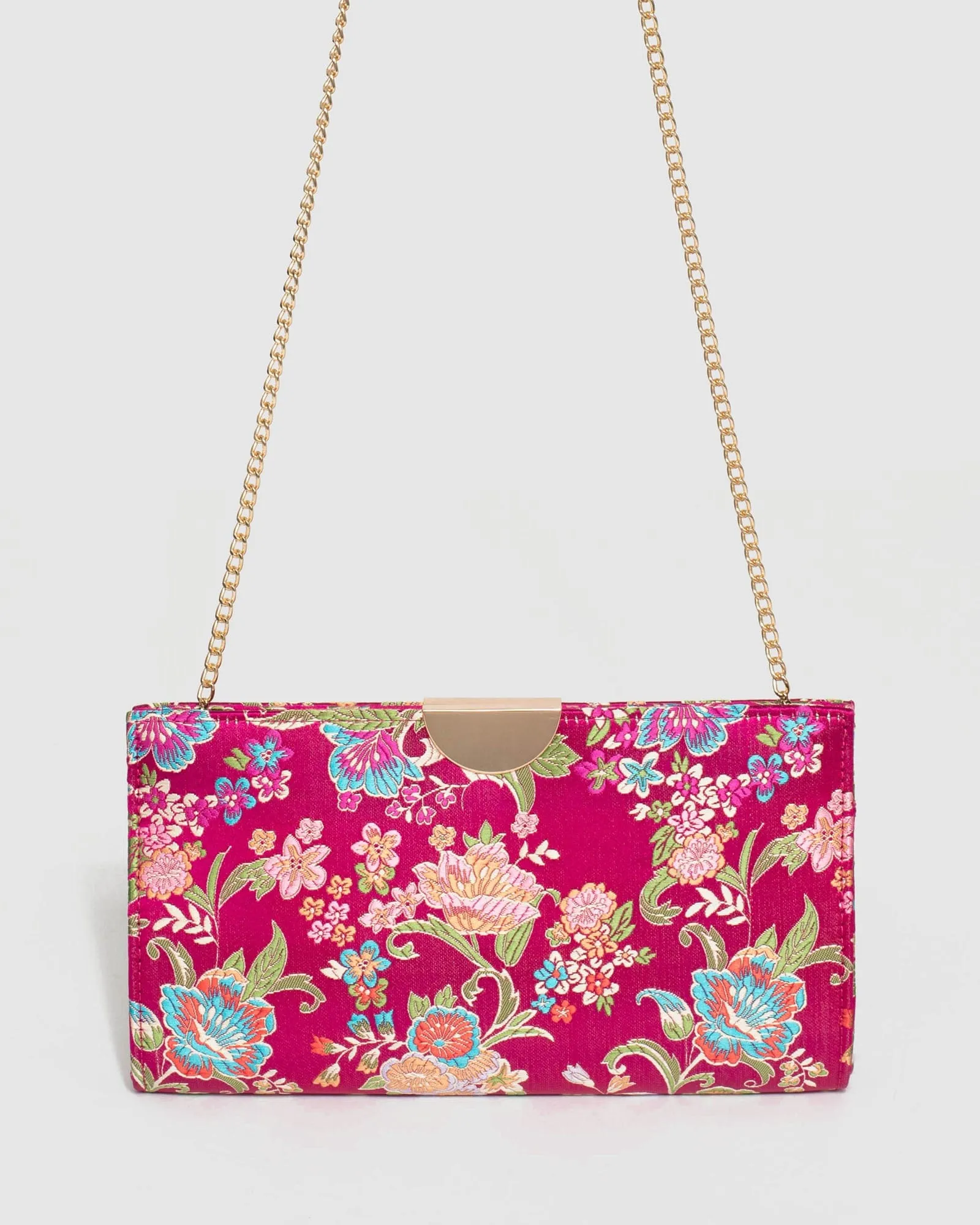 Print Carlie Disc Clutch Bag