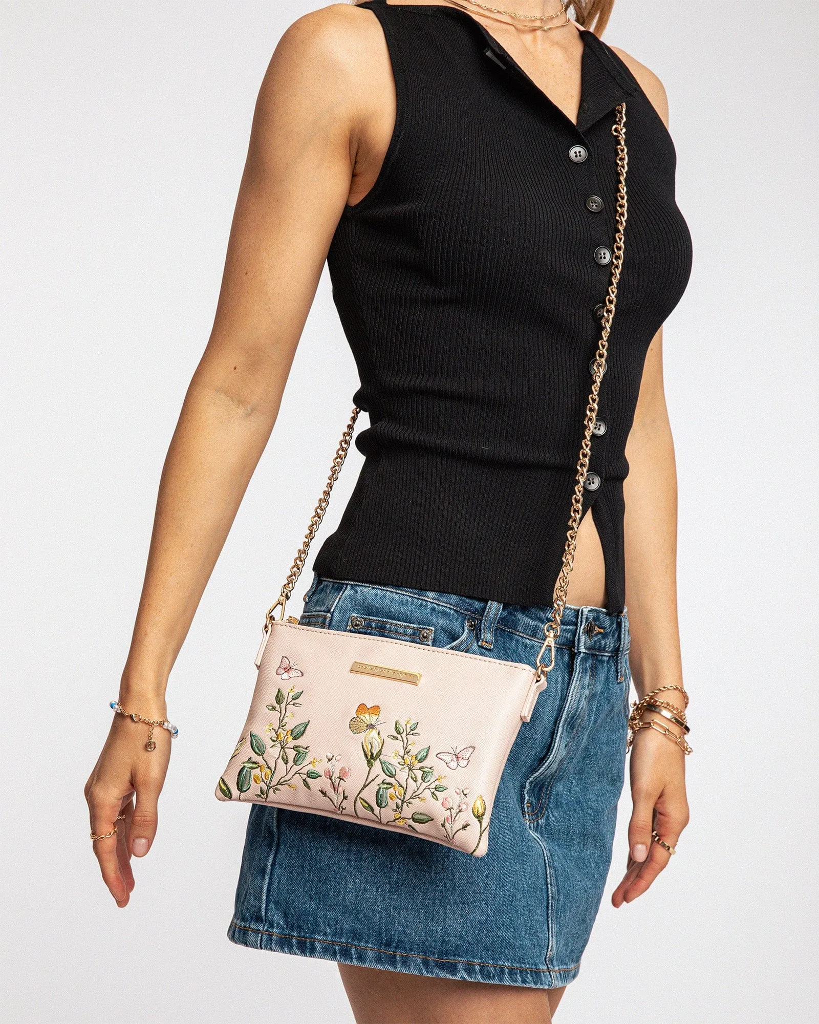 Print Peta Wristlet Clutch Bag