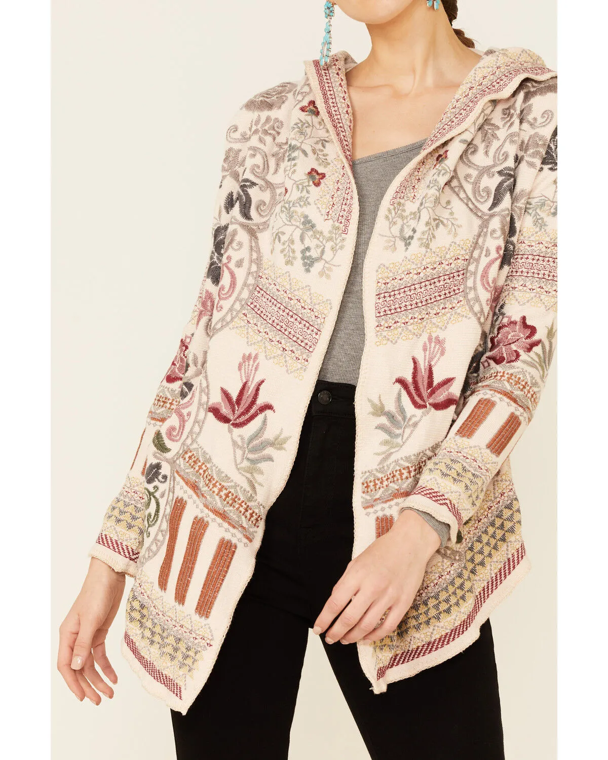 Product Name:  Johnny Was Women's Alabaster Cordelia Short Hoodie Jacket