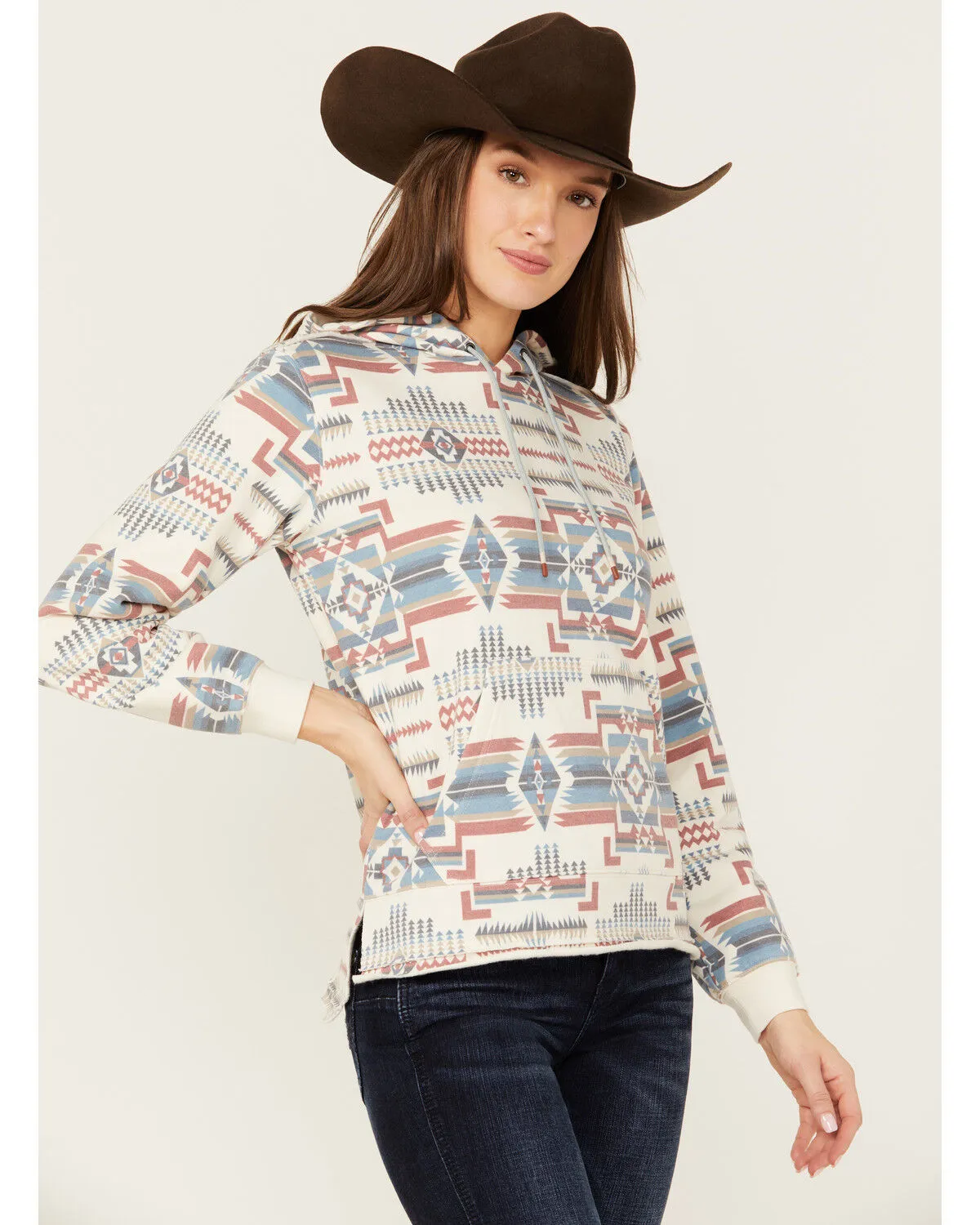 Product Name:  Shyanne Women's Big Horn Southwestern Print Hoodie