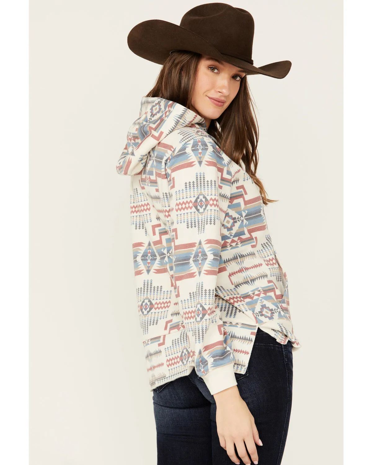 Product Name:  Shyanne Women's Big Horn Southwestern Print Hoodie