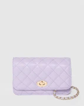 Purple Ebony Lock Crossbody Bag