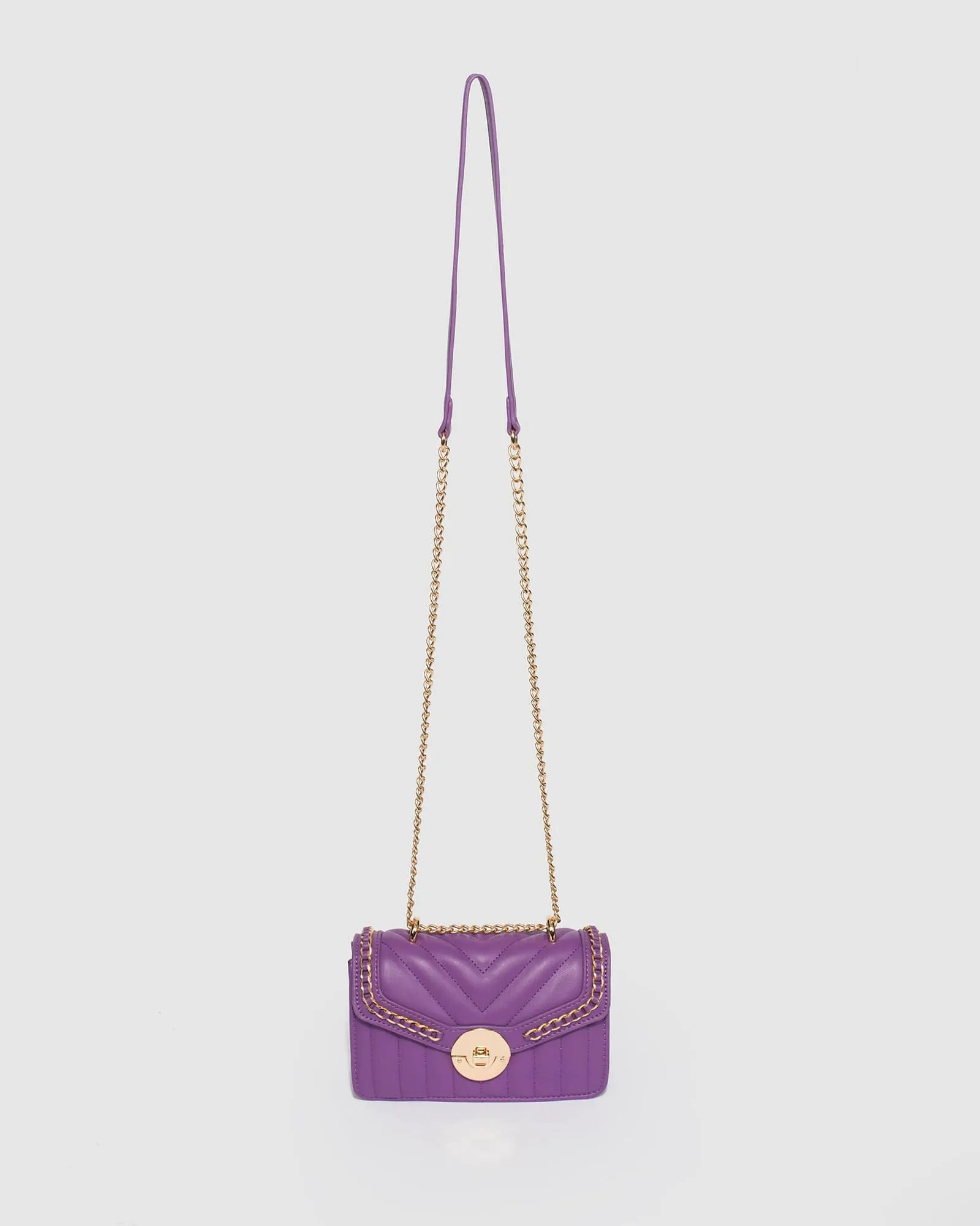 Purple Ranillda Chain Crossbody Bag