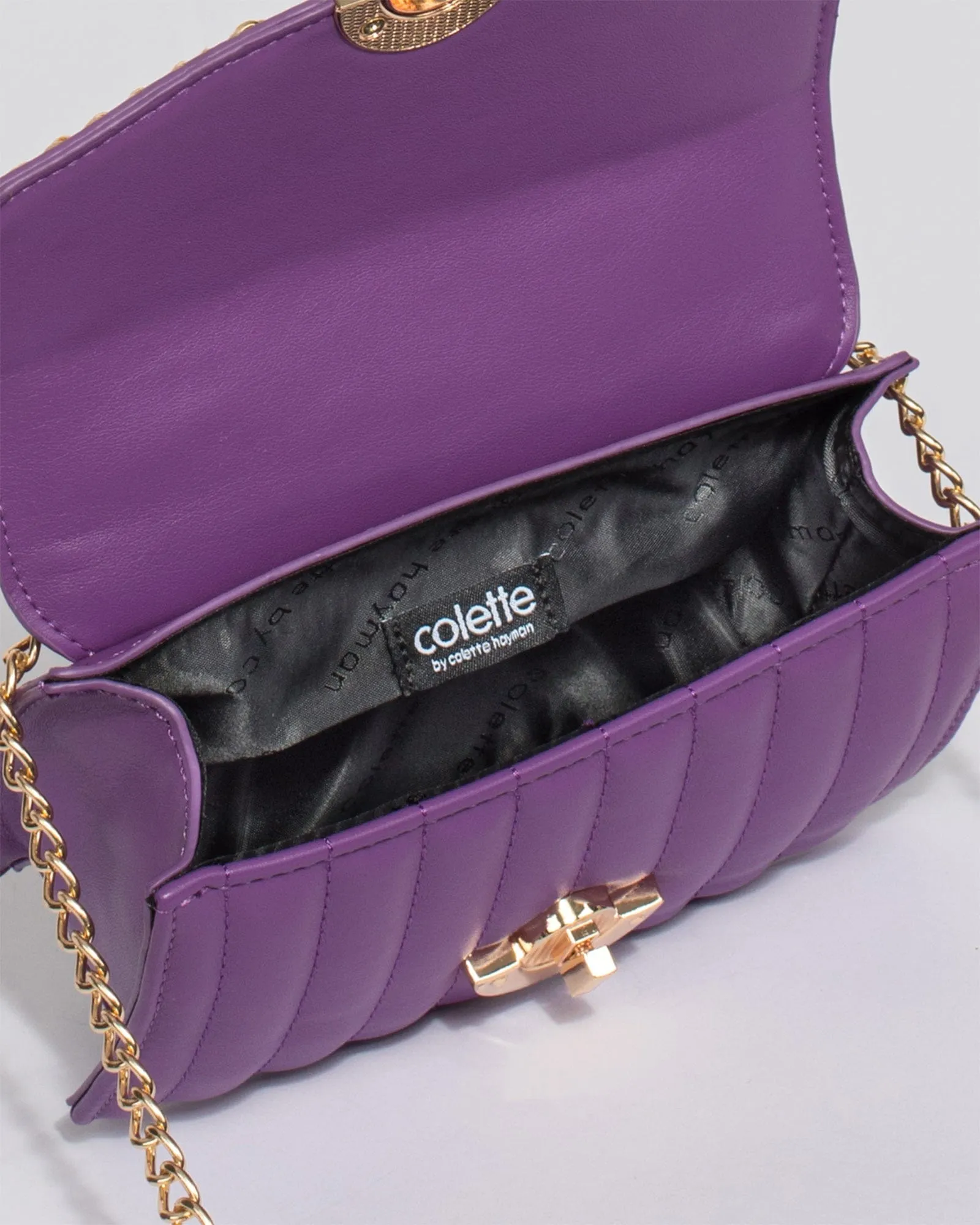 Purple Ranillda Chain Crossbody Bag