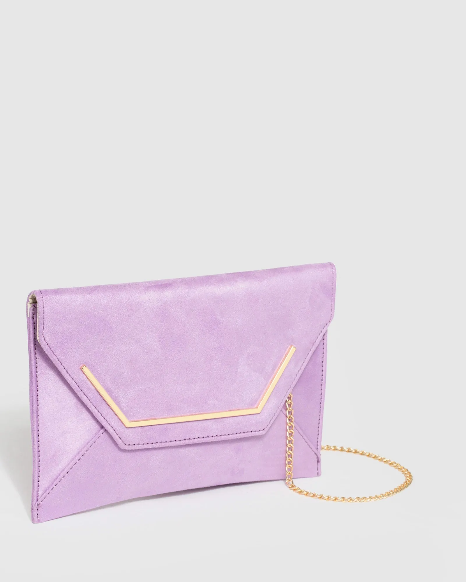 Purple Samantha Square Clutch Bag