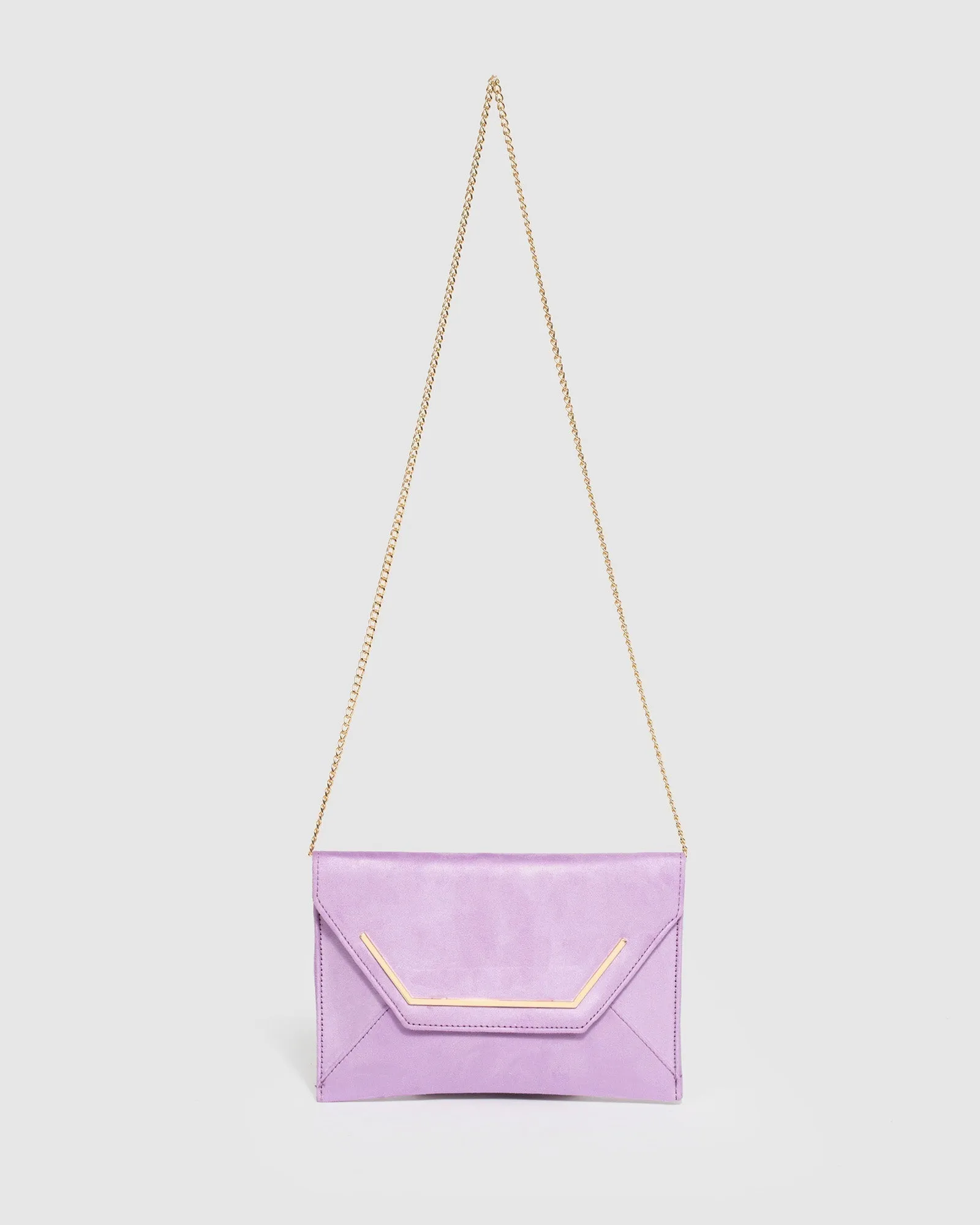 Purple Samantha Square Clutch Bag