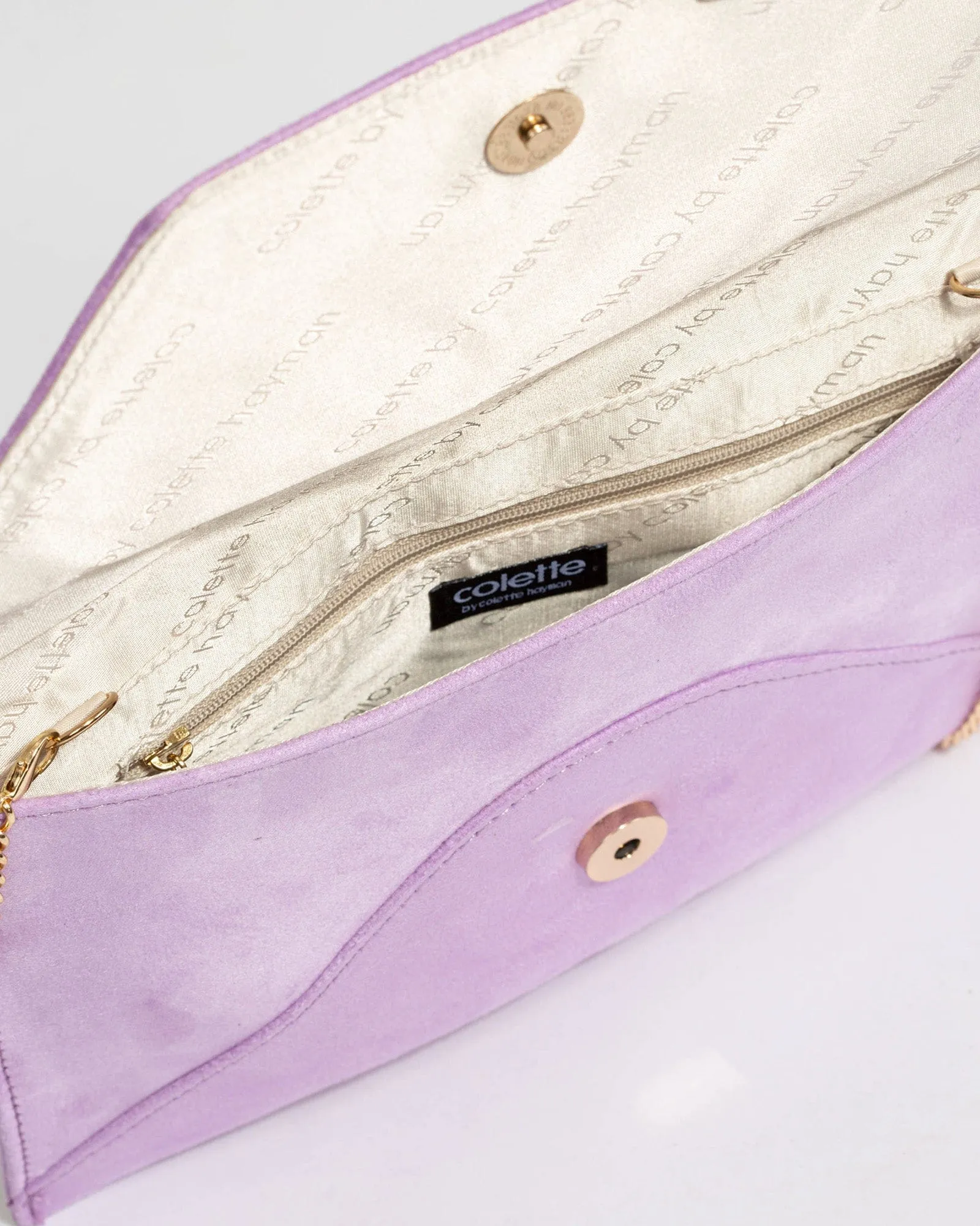 Purple Samantha Square Clutch Bag