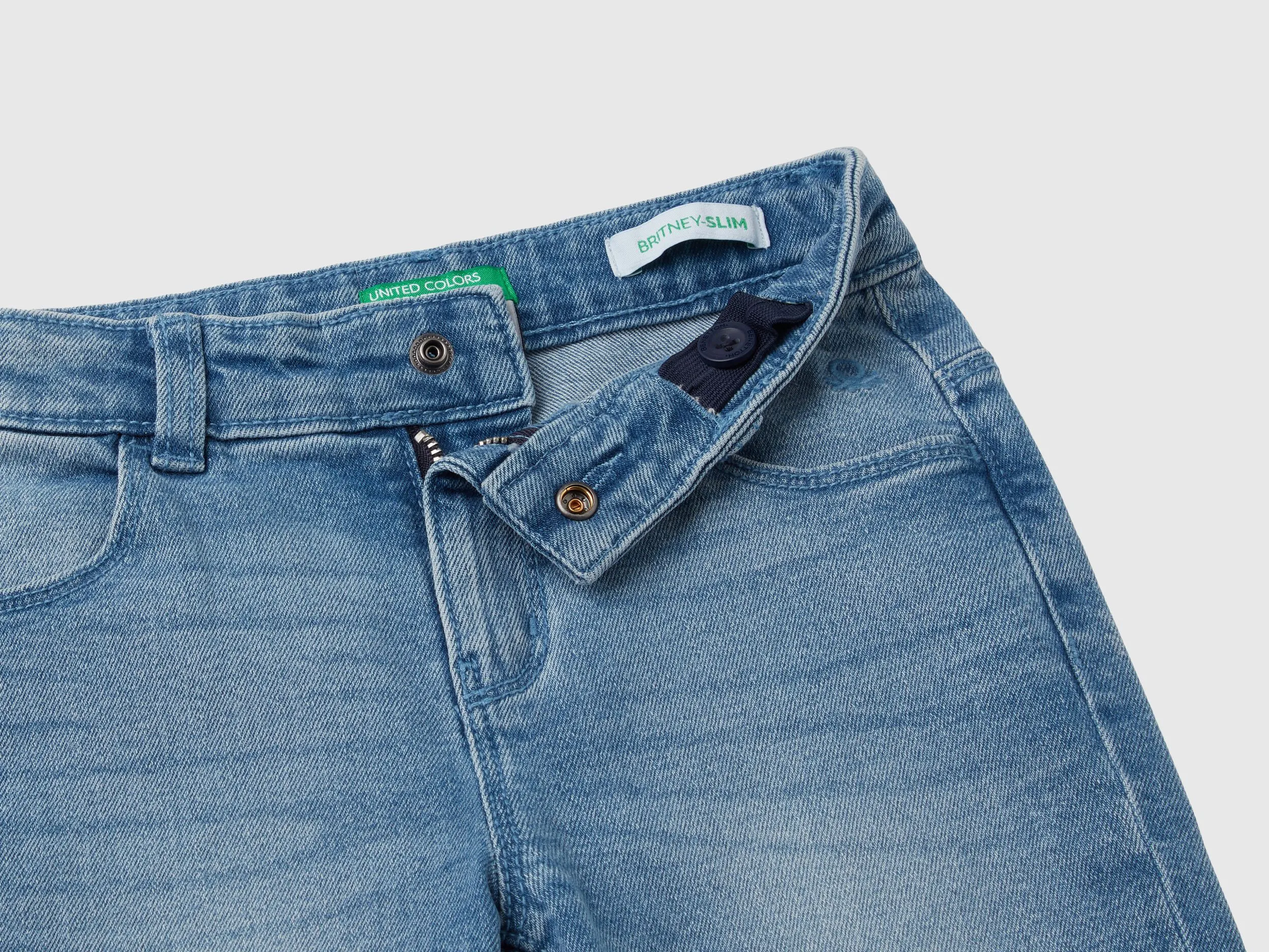 "Eco-Recycle" slim fit jeans - Light Blue | Benetton