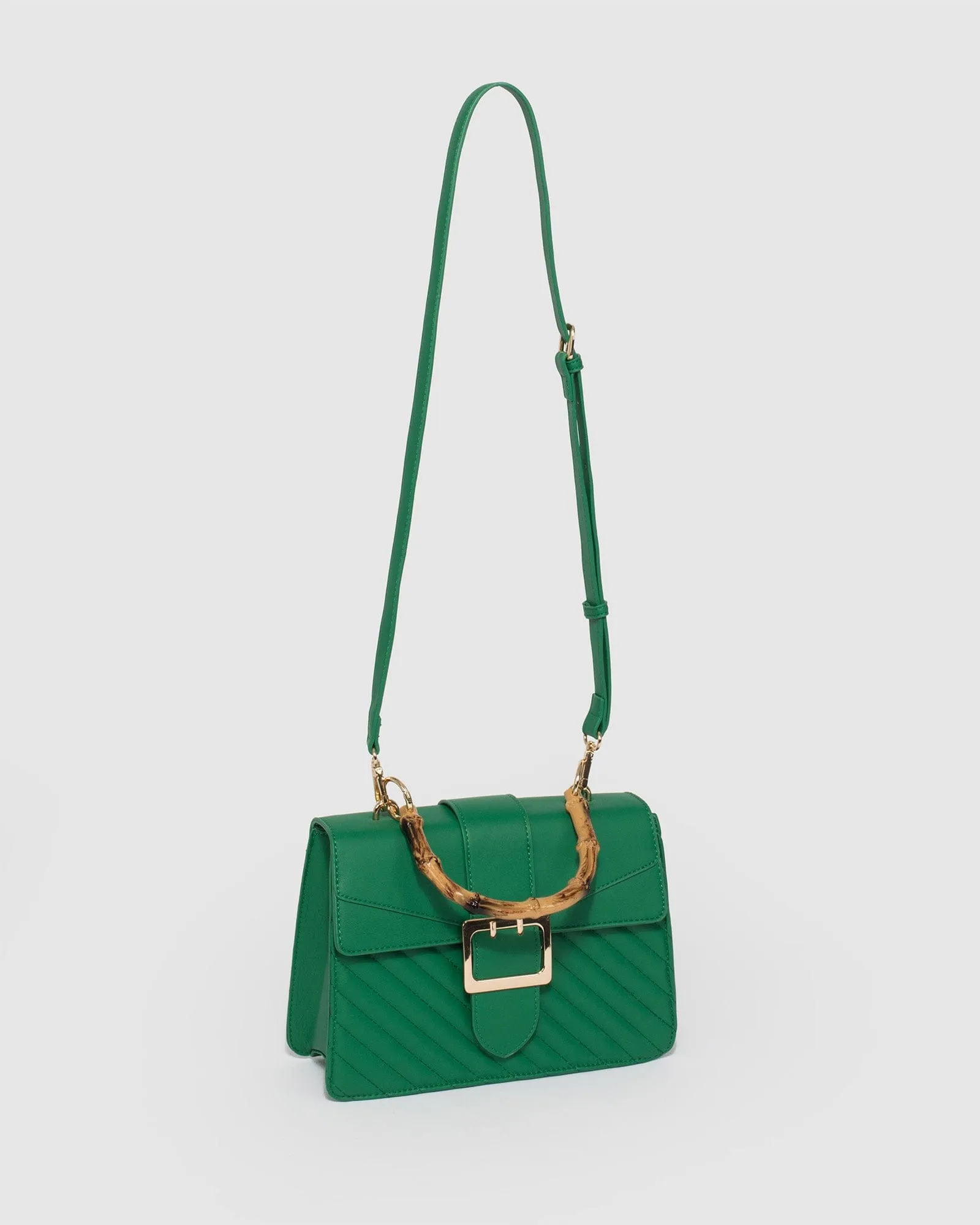 Rachel Handle Small Green Crossbody Bag