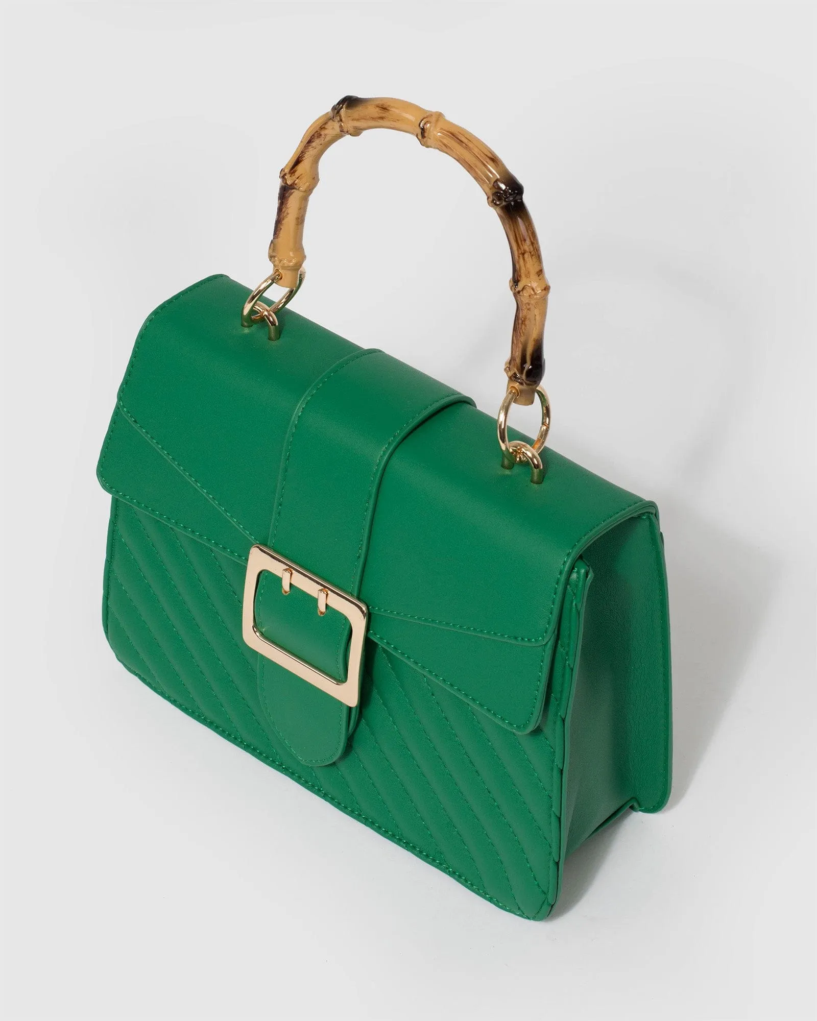 Rachel Handle Small Green Crossbody Bag