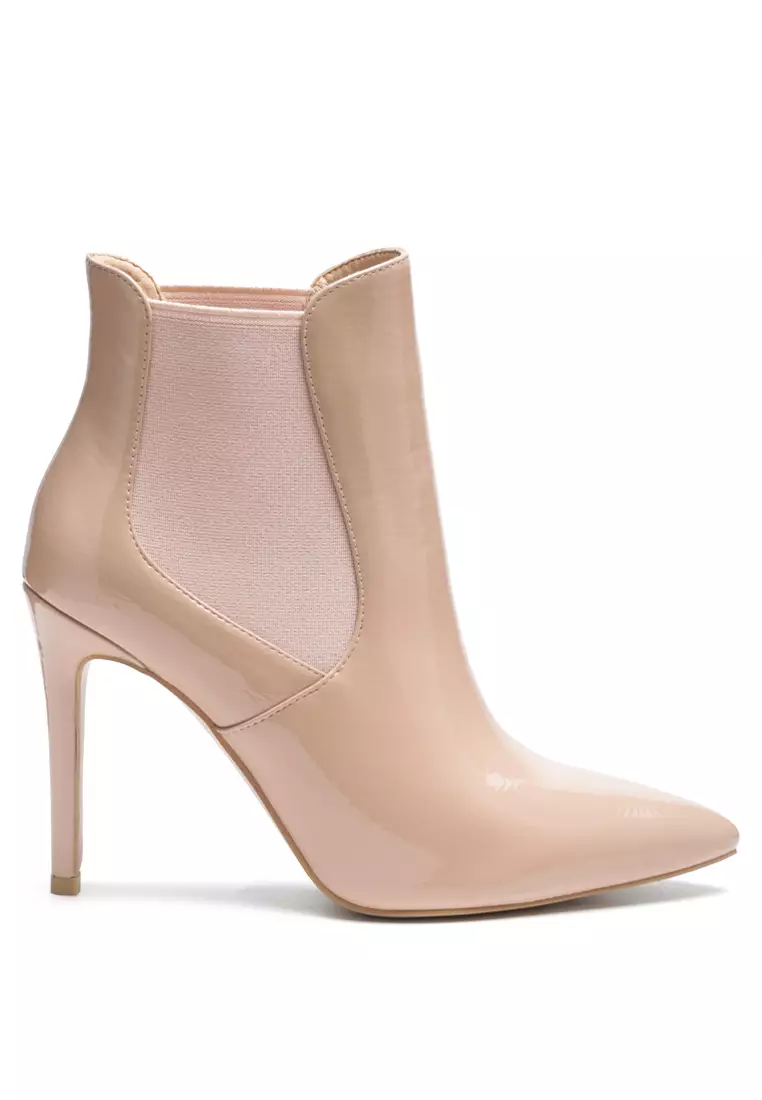 Rag & CO. High Heeled Chelsea Boot In Nude