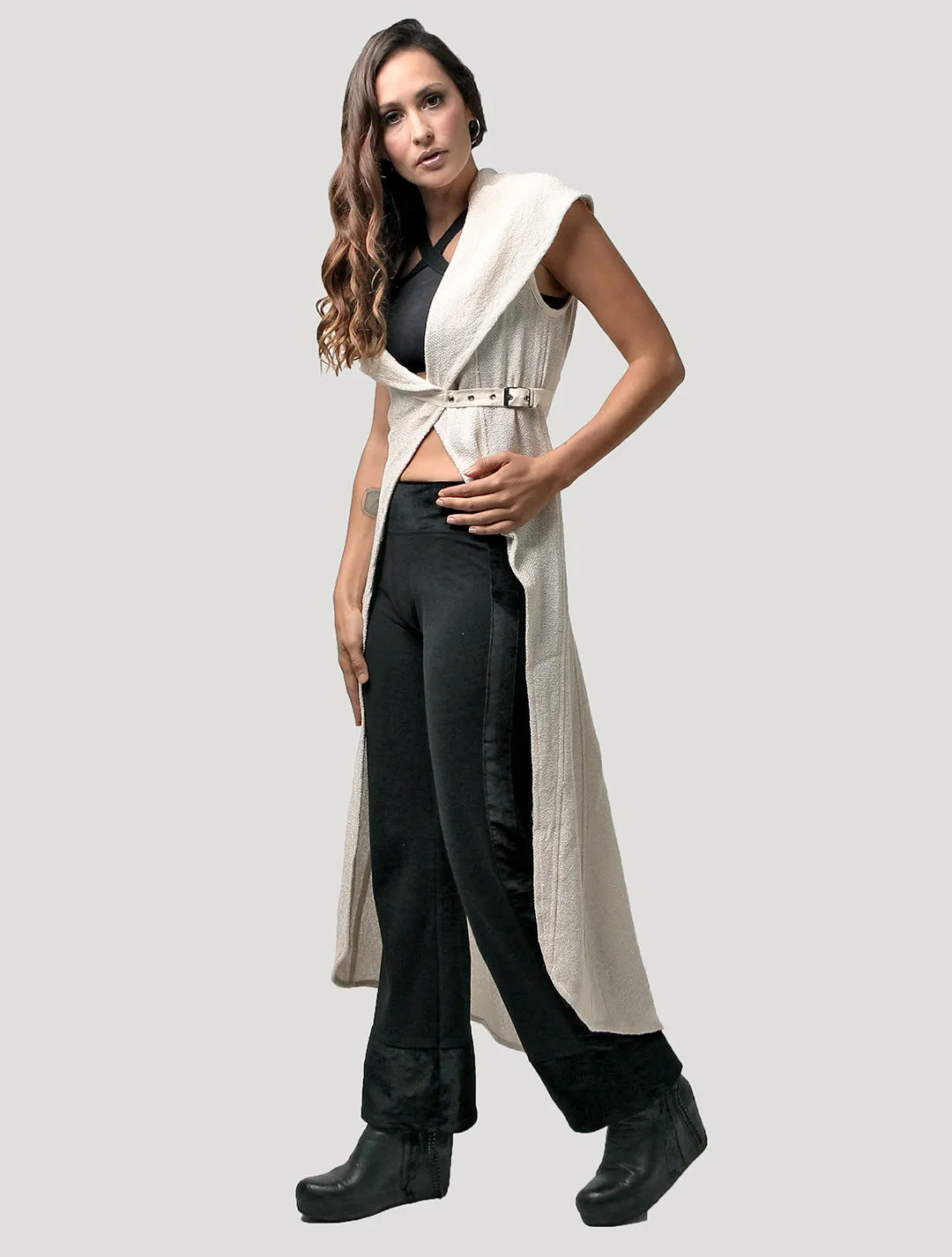 Rain Drop Sleeveless Long Vest by Alekai