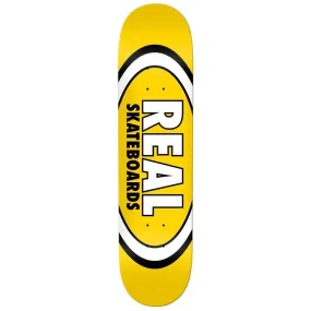 Real Team Classic Oval Skateboard Deck Yellow 8.06