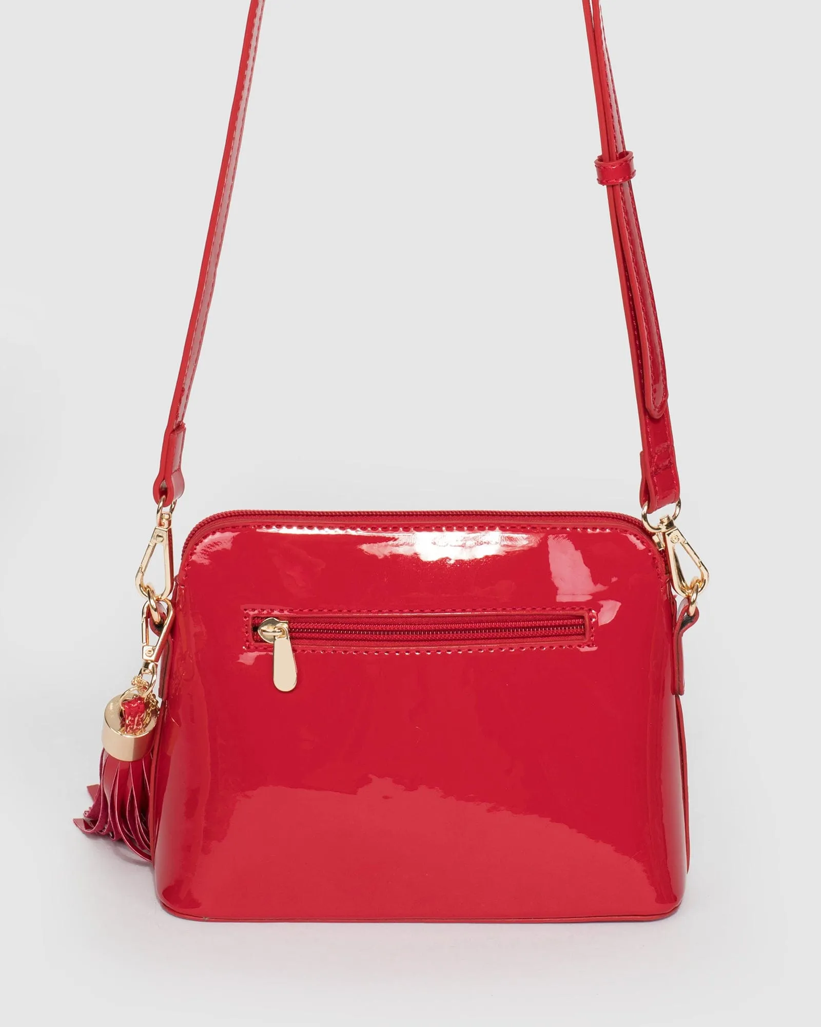 Red Karen Heart Charm Crossbody Bag