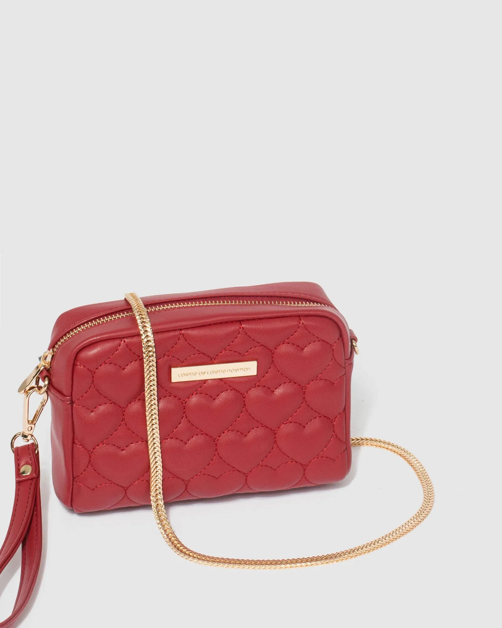 Red Suri Heart Crossbody Bag