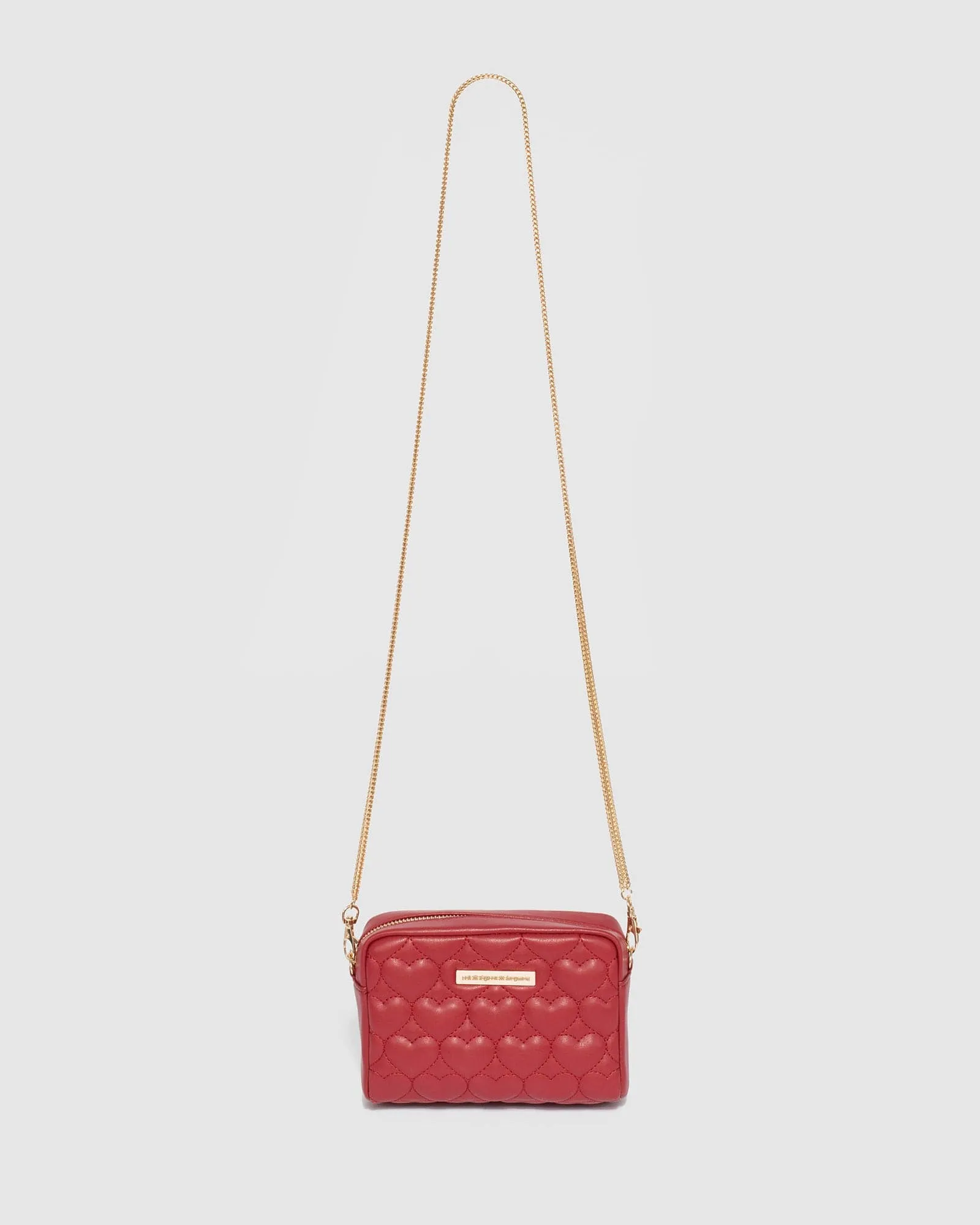 Red Suri Heart Crossbody Bag