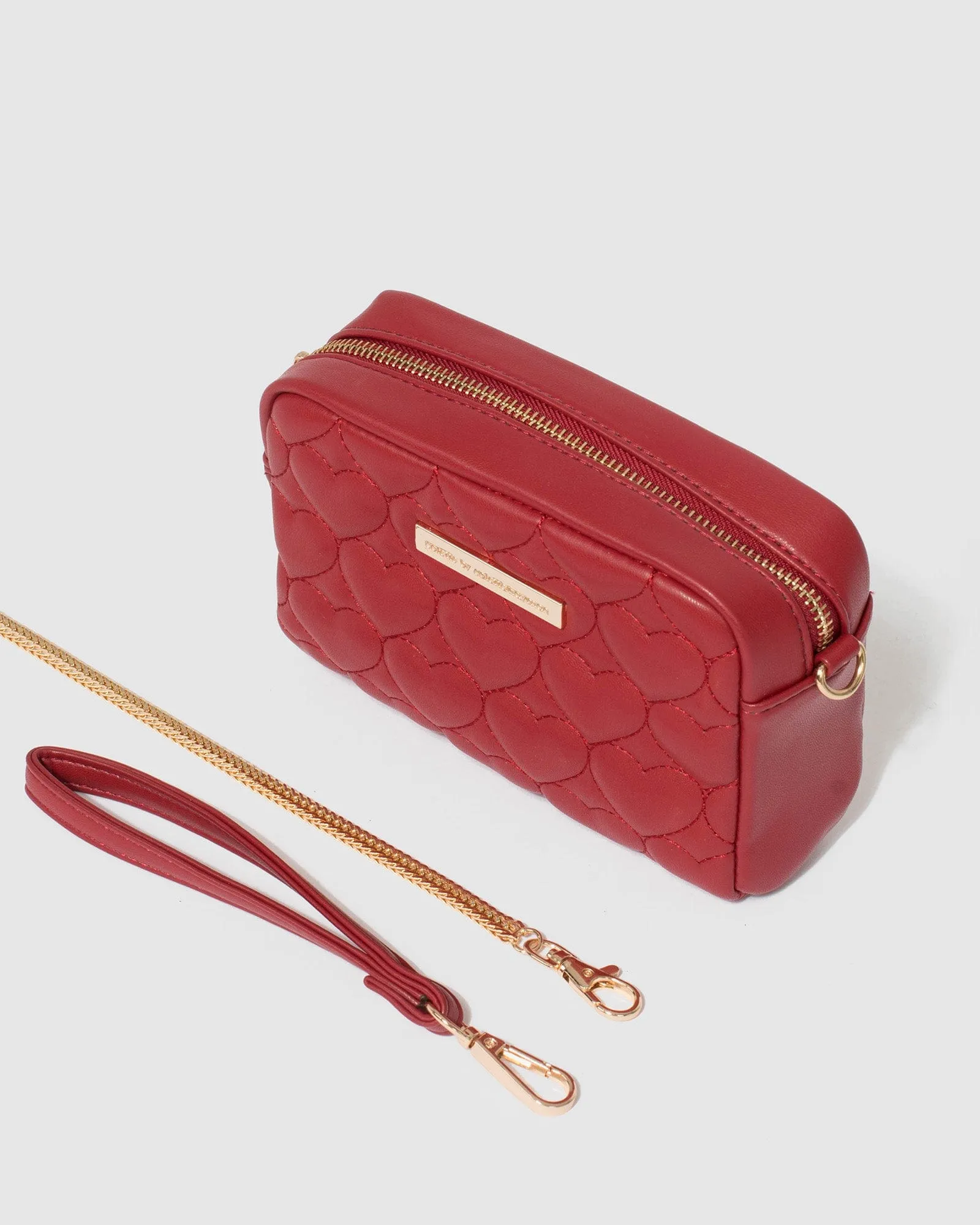 Red Suri Heart Crossbody Bag