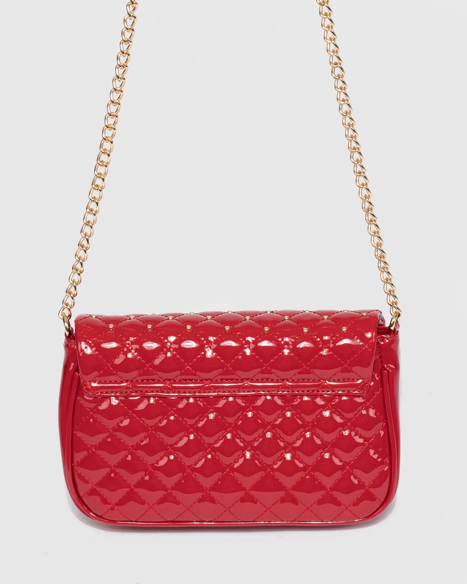 Red Taija Stud Crossbody Bag