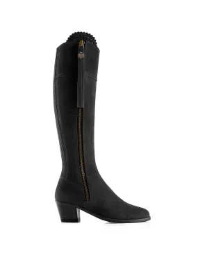 Regina black Heeled Knee-high Boots        - Regular Fit