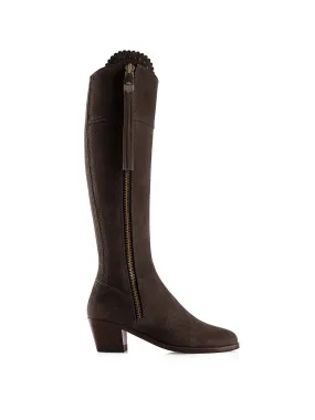 Regina chocolate Heeled Knee-high Boots        - Regular Fit