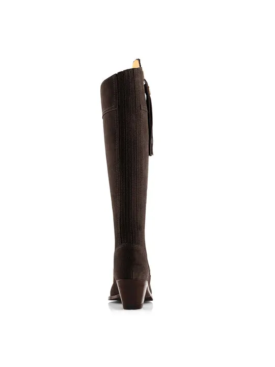 Regina chocolate Heeled Knee-high Boots        - Regular Fit