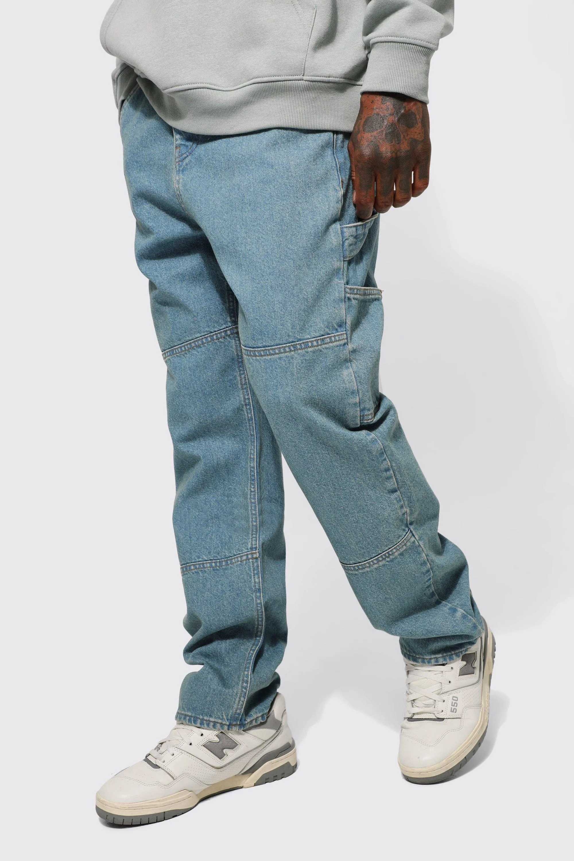 Relaxed Fit Carpenter Jeans With Drop Crotch