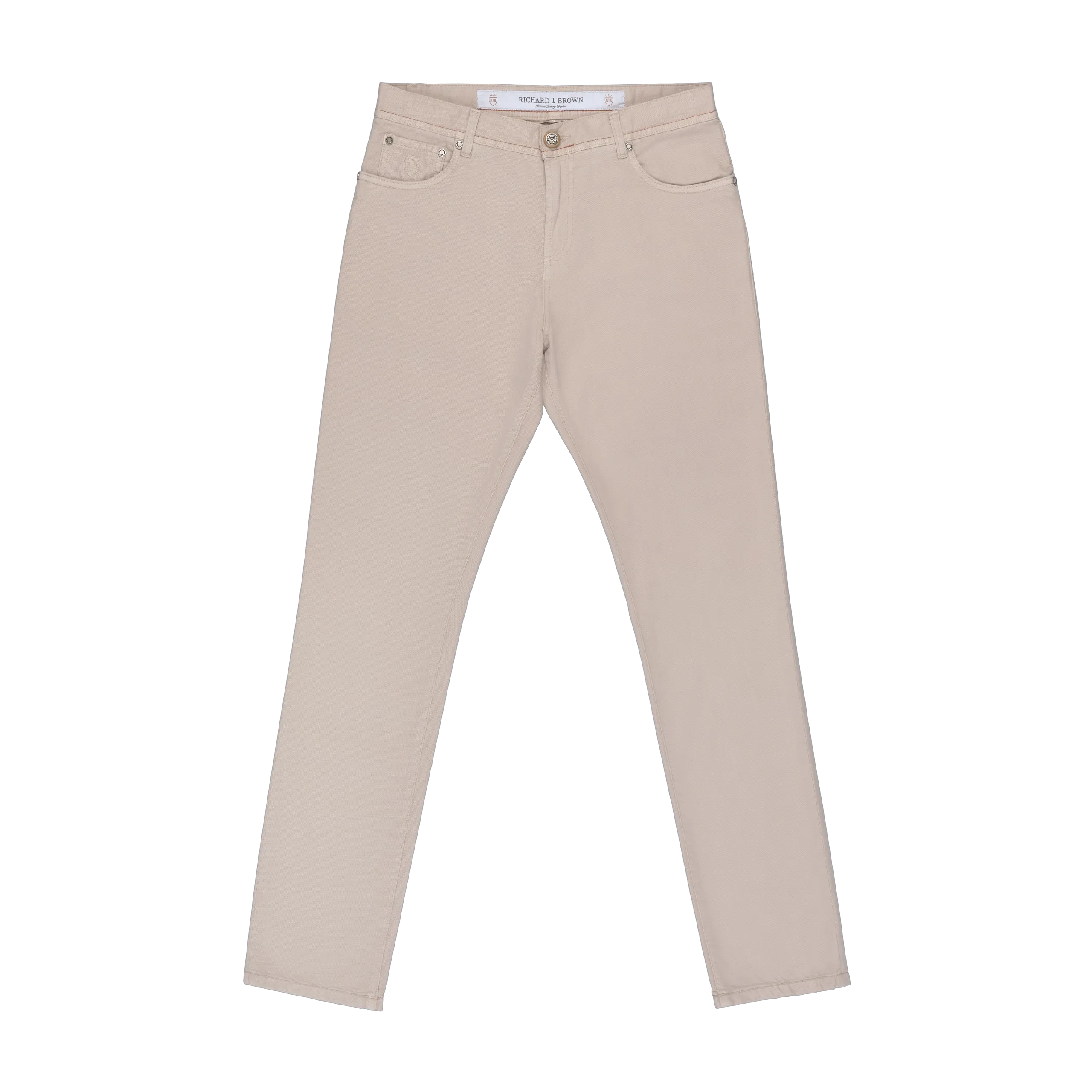  Richard J. Brown Slim-Fit Stretch-Cotton Jeans in Taupe