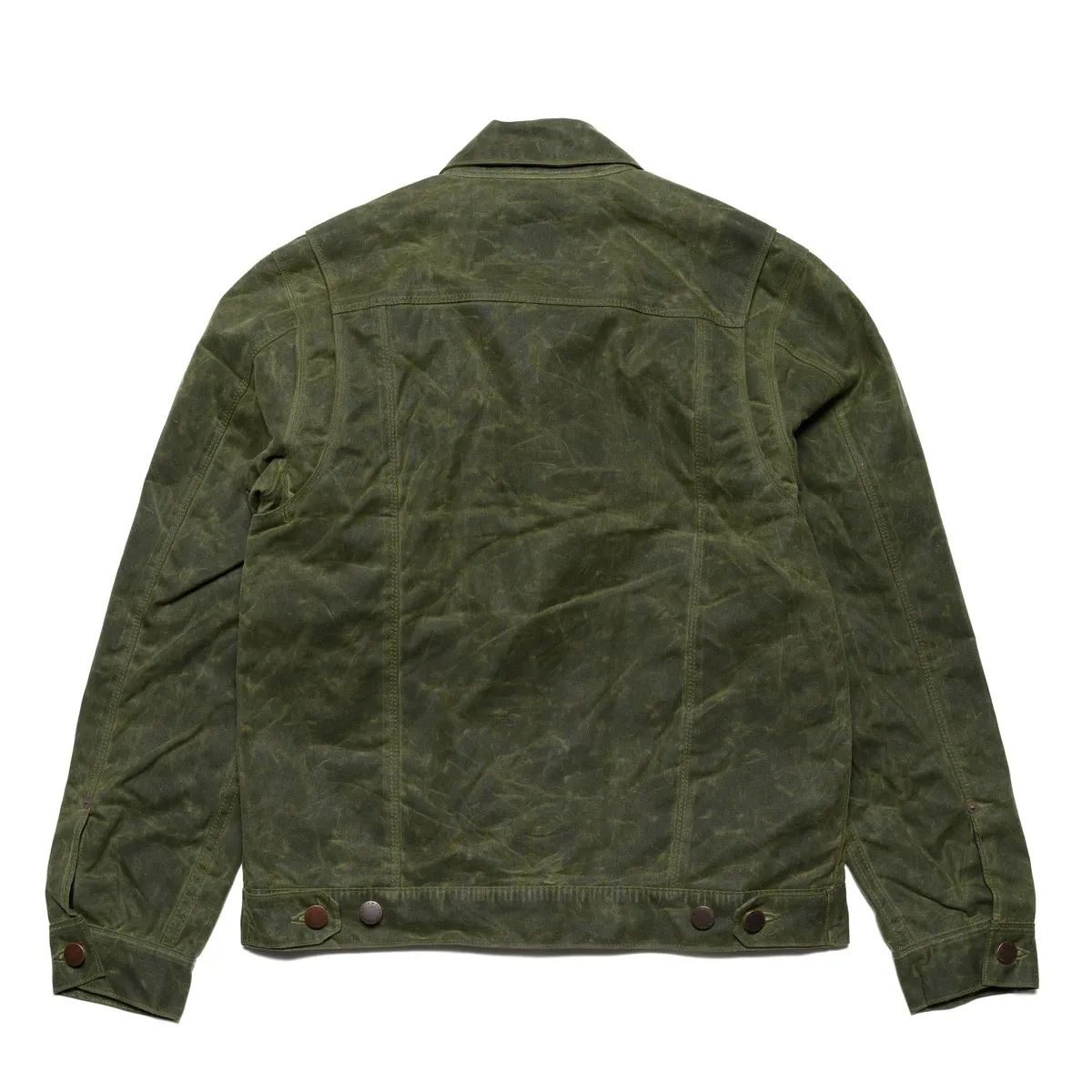 RJ-1 Waxed Canvas  Riders Jacket - Olive/Olive Interior