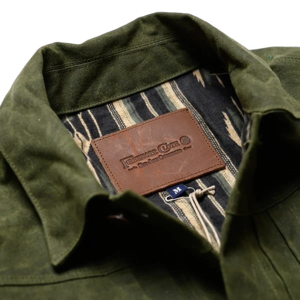 RJ-1 Waxed Canvas  Riders Jacket - Olive/Olive Interior