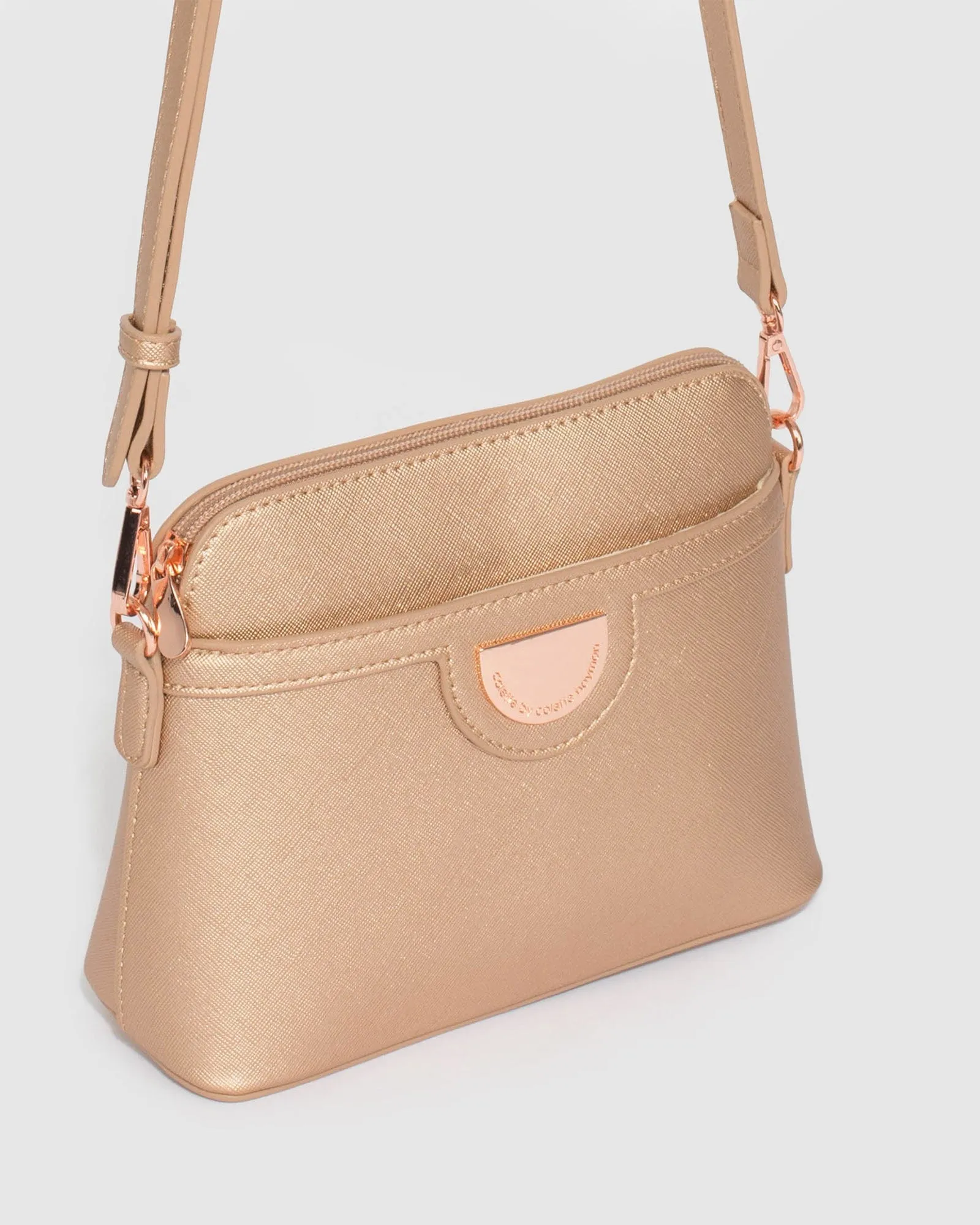 Rose Gold Karen Plate Crossbody Bag