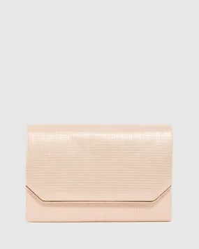 Rose Gold Penny Flap Clutch Bag