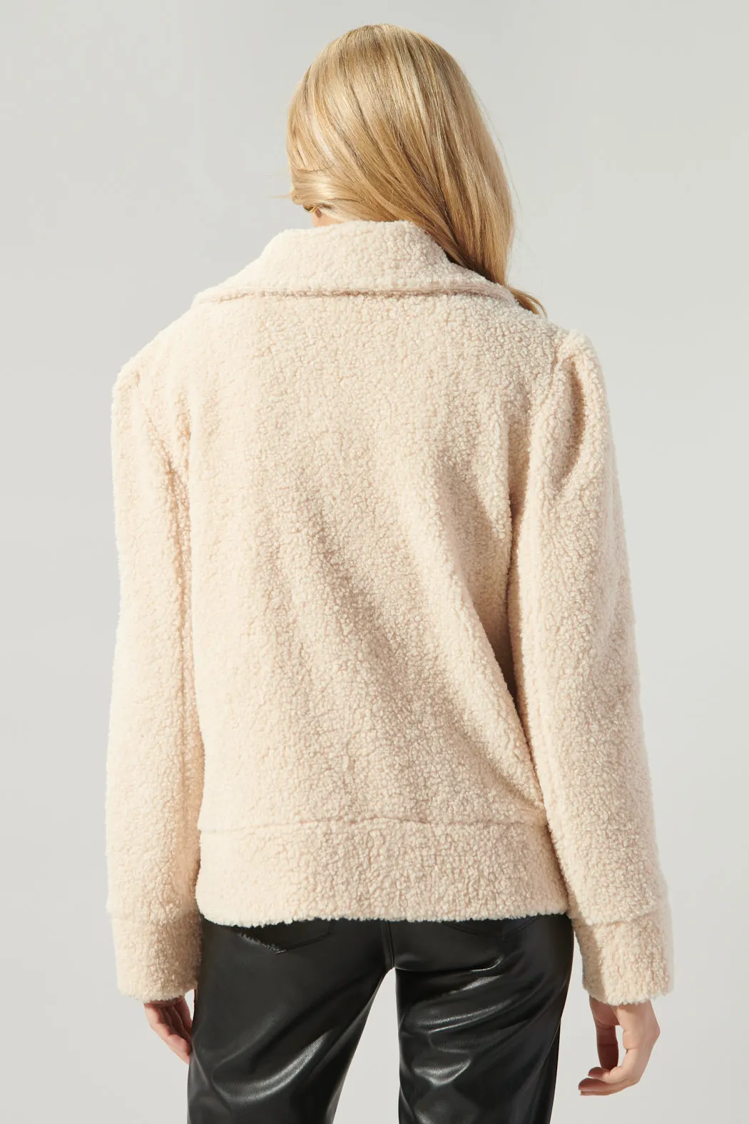 Rowan Faux Sherpa Moto Jacket