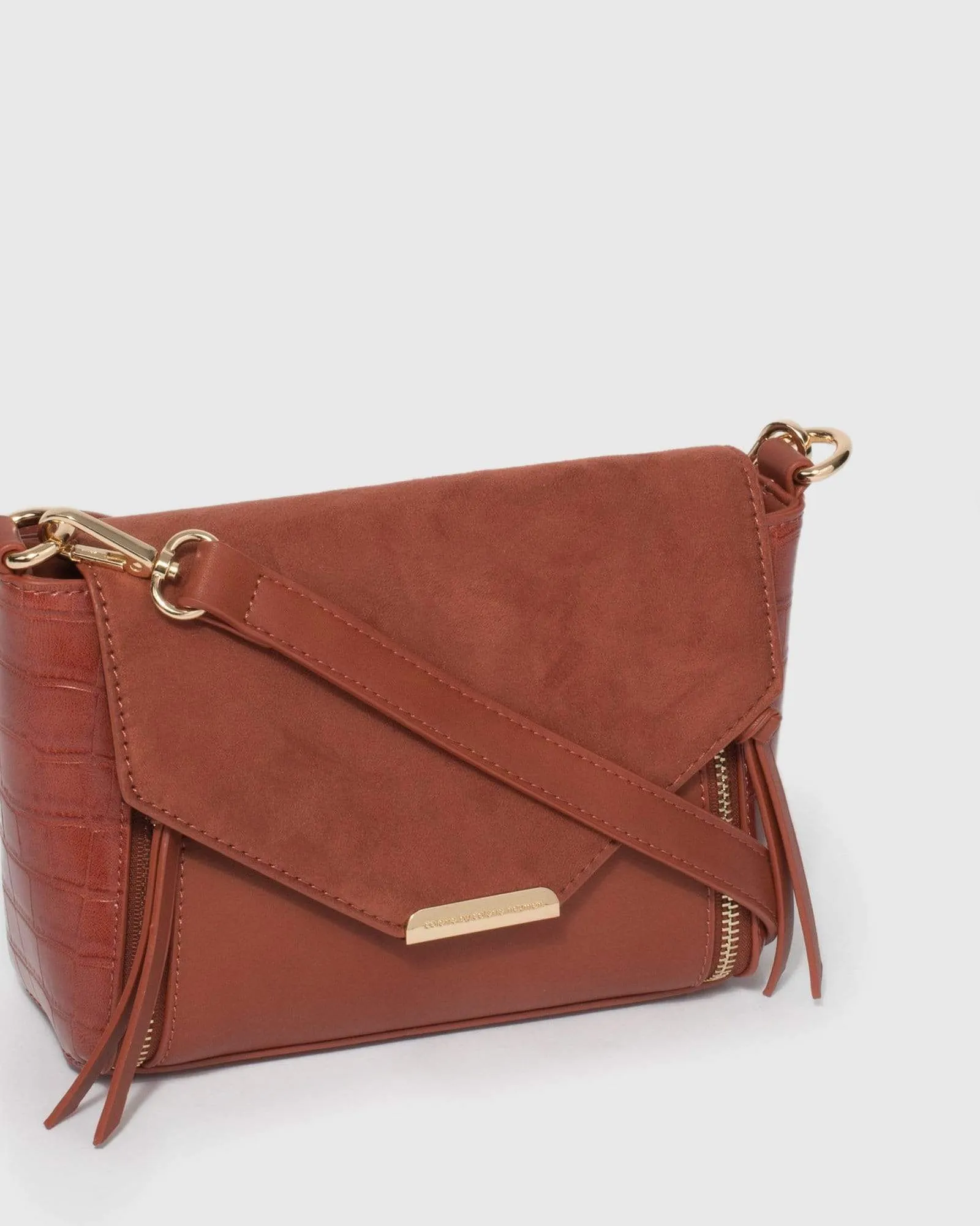 Rust Lydia Zip Crossbody Bag