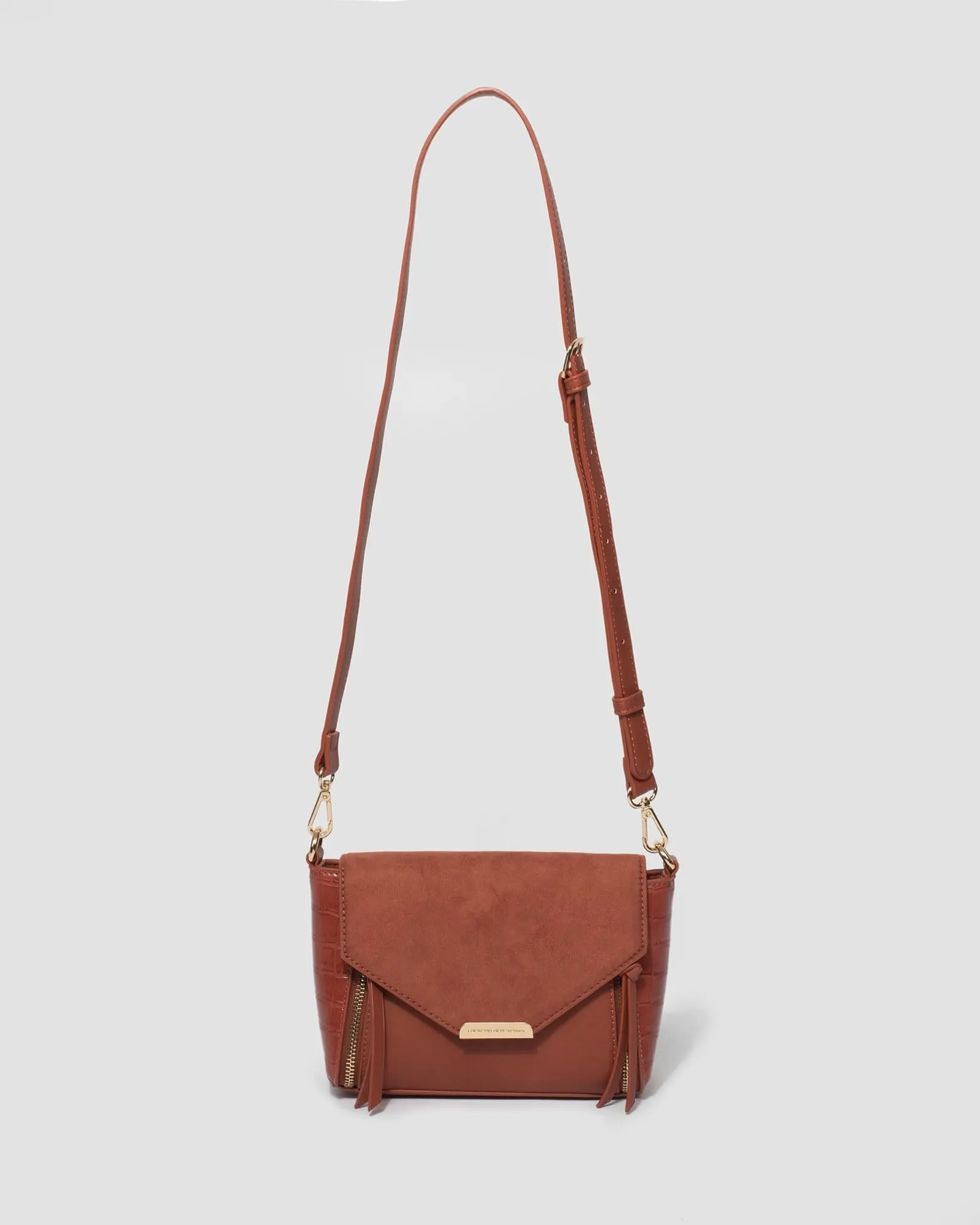 Rust Lydia Zip Crossbody Bag