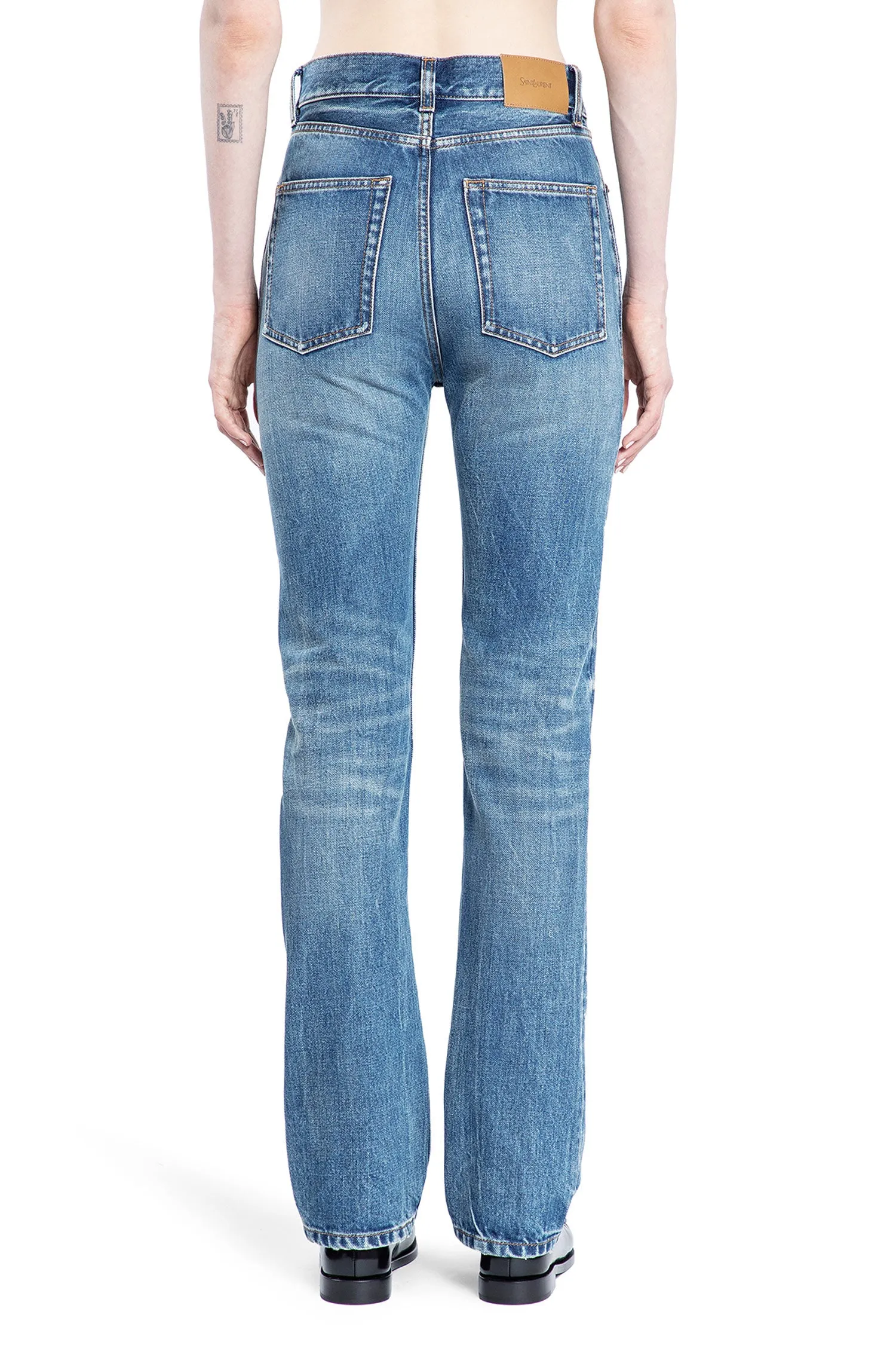 saint laurent 90's slim jeans in 50's denim