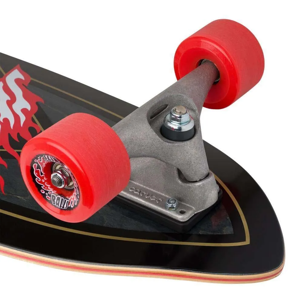 Santa Cruz Surfskate Factory Complete Skateboard Flamed Not a Dot Carver Multi 29.95