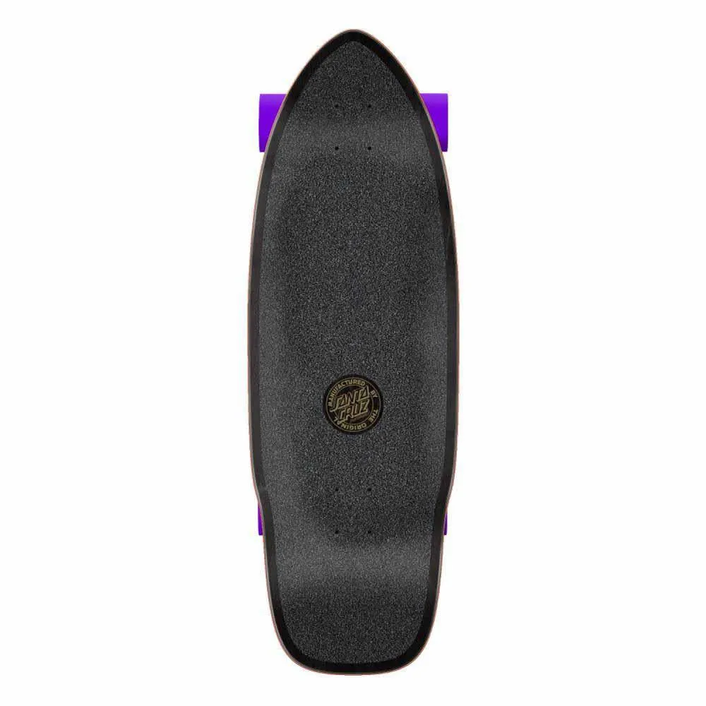 Santa Cruzer Complete Skateboard Infinite Ringed Dot Cut Back Black/Purple 9.75 