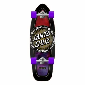 Santa Cruzer Complete Skateboard Infinite Ringed Dot Cut Back Black/Purple 9.75 