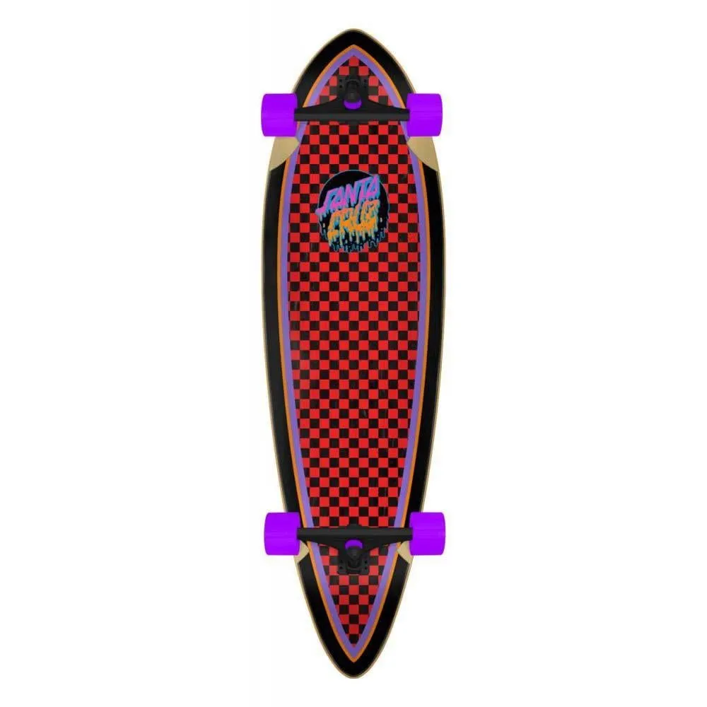 Santa Cruzer Rad Dot Pintail Factory Complete Skateboard Multi 33