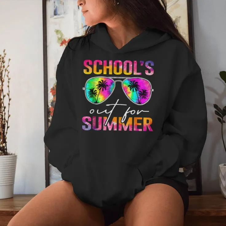 Schools Out For Summer Tie Dye Last Day Of School Teacher Women Hoodie