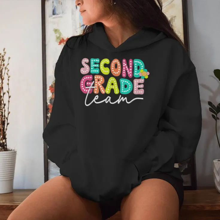 Second Grade Team Teacher Back To School 2Nd Grade Squad Women Hoodie