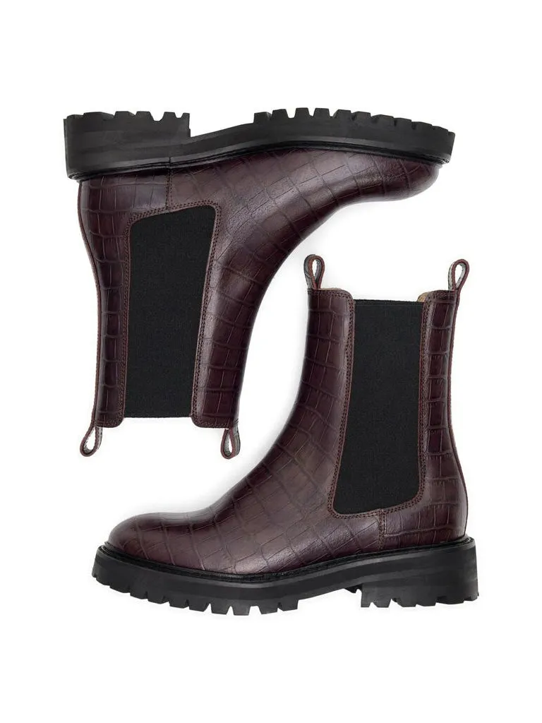 Selected Femme Vilma Chelsea Boot in Demitasse