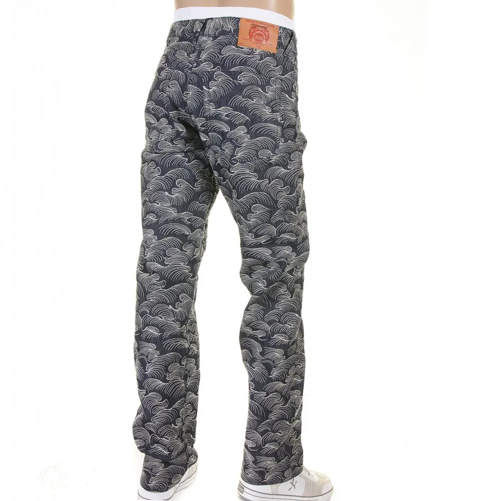 Shop for Mens Denim Jeans with Full Embroidery in White