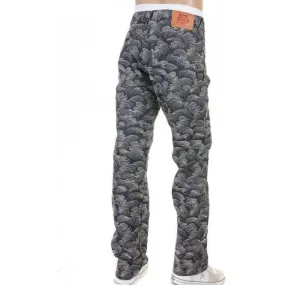 Shop for Mens Denim Jeans with Full Embroidery in White