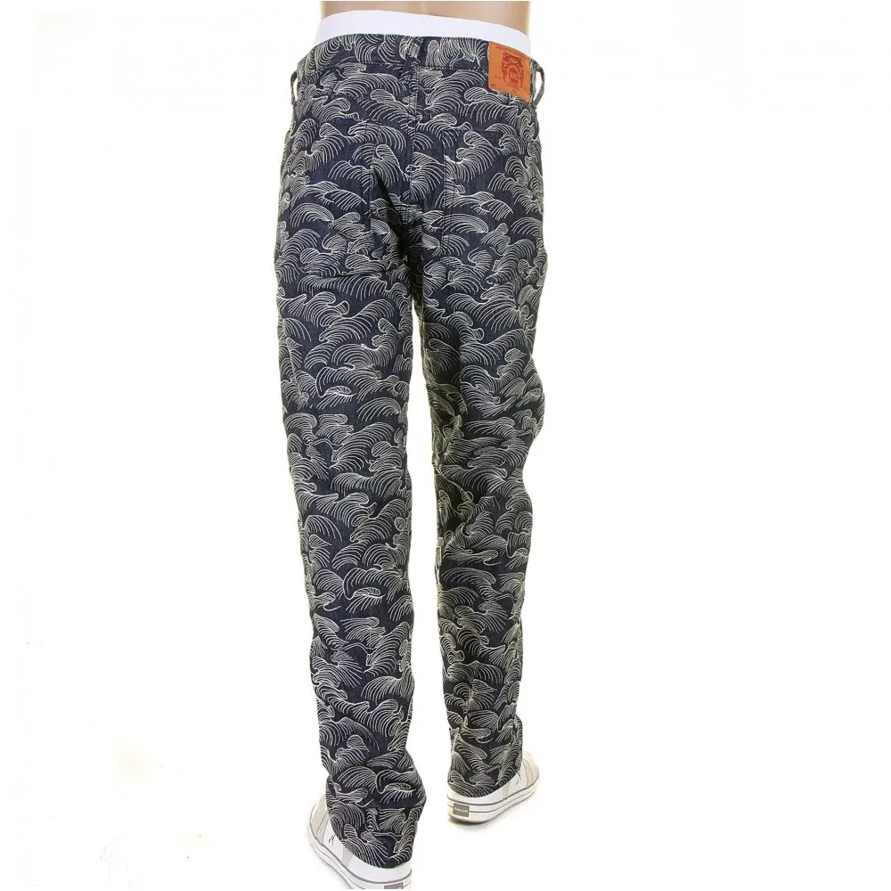 Shop for Mens Denim Jeans with Full Embroidery in White